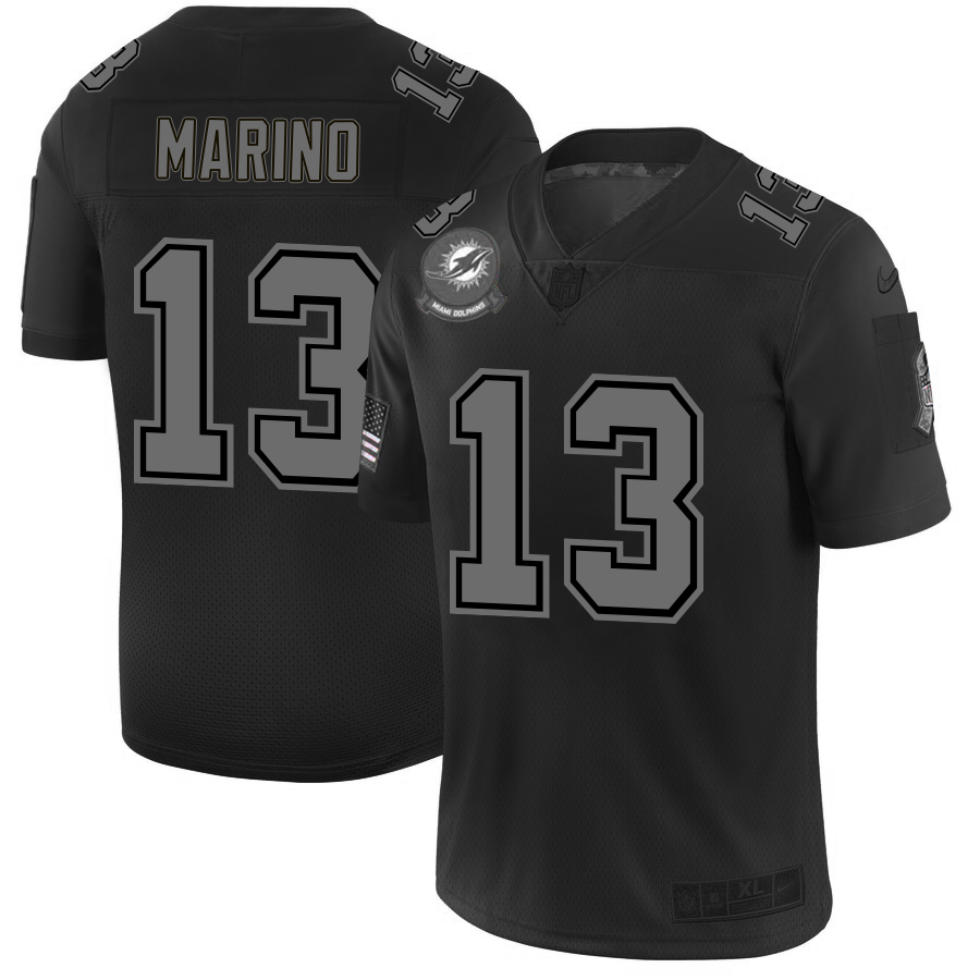 Miami Dolphins #13 Dan Marino Men Nike Black 2019 Salute to Service Limited Stitched NFL Jersey